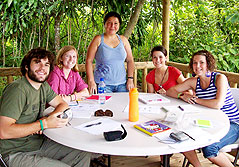 Students during a spanish lesson class